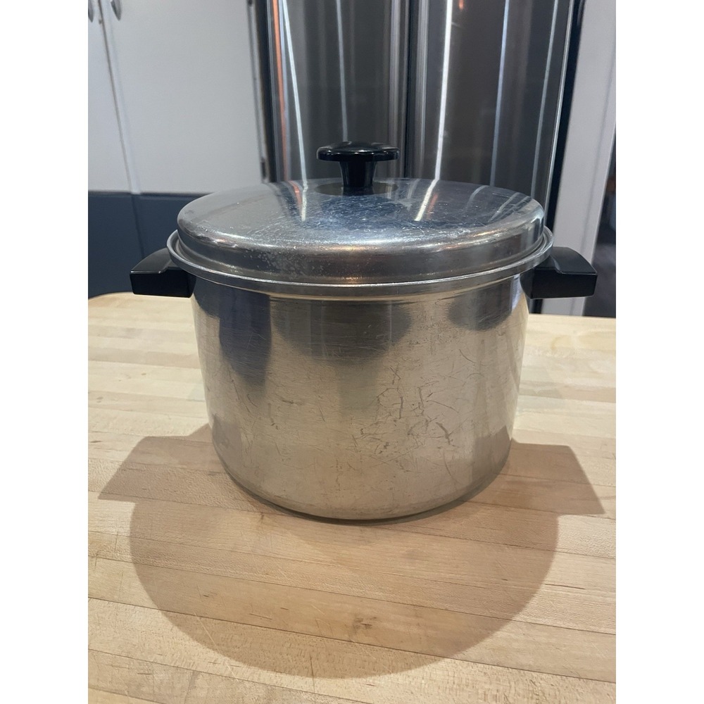 Vtg Aluminum ENTERPRISE QUALITY 6 Qt COOKWARE POT Made in MACON, GA, USA Camping